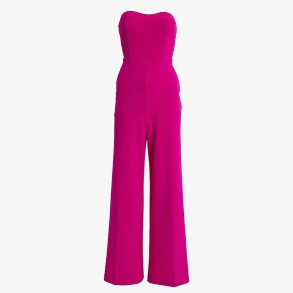 Fuschia Pink Strapless Jumpsuit